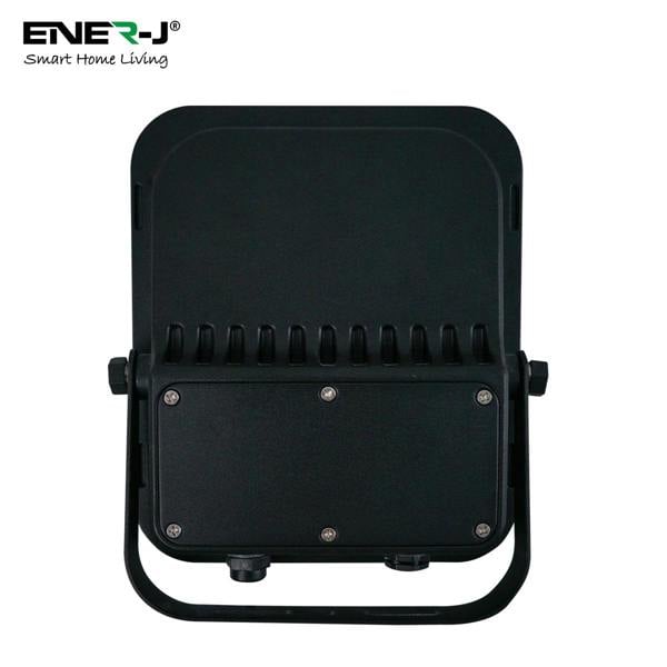 ENER-J 50W LED Floodlight Outdoor with Solar Panel, IP65 Waterproof, 1100 Lumens, Wall Light Work Lighting for Garage, Garden, Warehouse etc