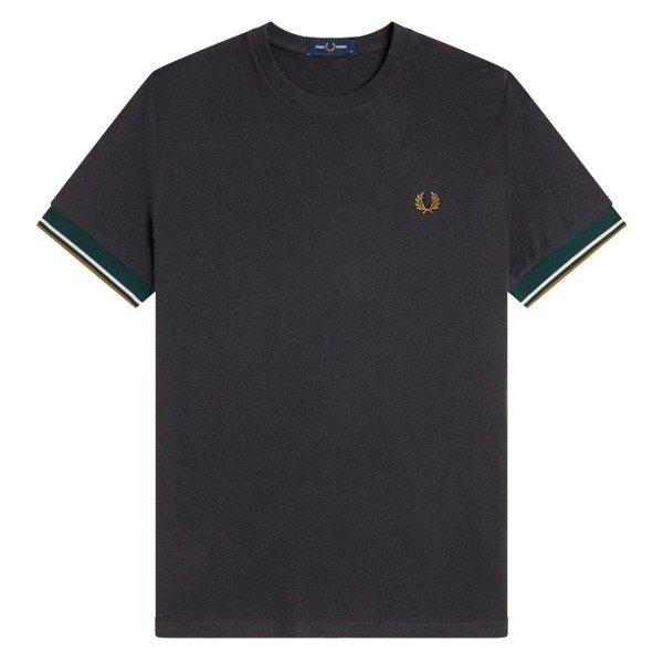 Fred Perry Twin Tipped Cuff T-Shirt - Black