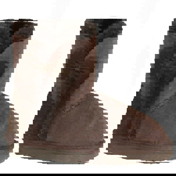 Eastern Counties Leather Childrens/Kids Coco Bow Detail Sheepskin Boots - Chocolate