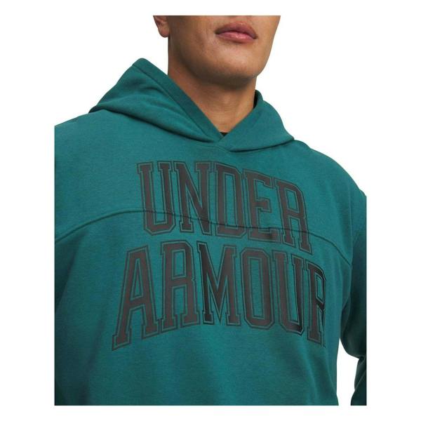 Under Armour Mens Rival Lightweight Relaxed Fit Hoodie - Green/Black - 