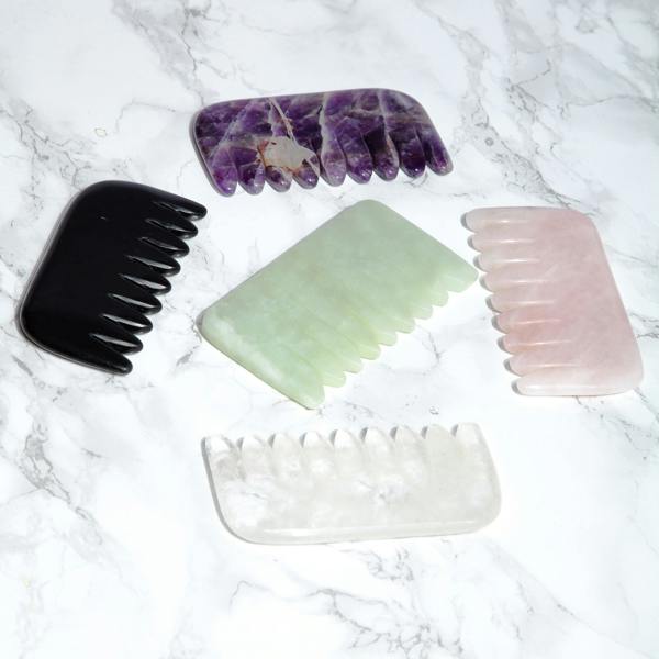 White Lotus Beauty Genuine Crystal Comb Chemical Free Jade