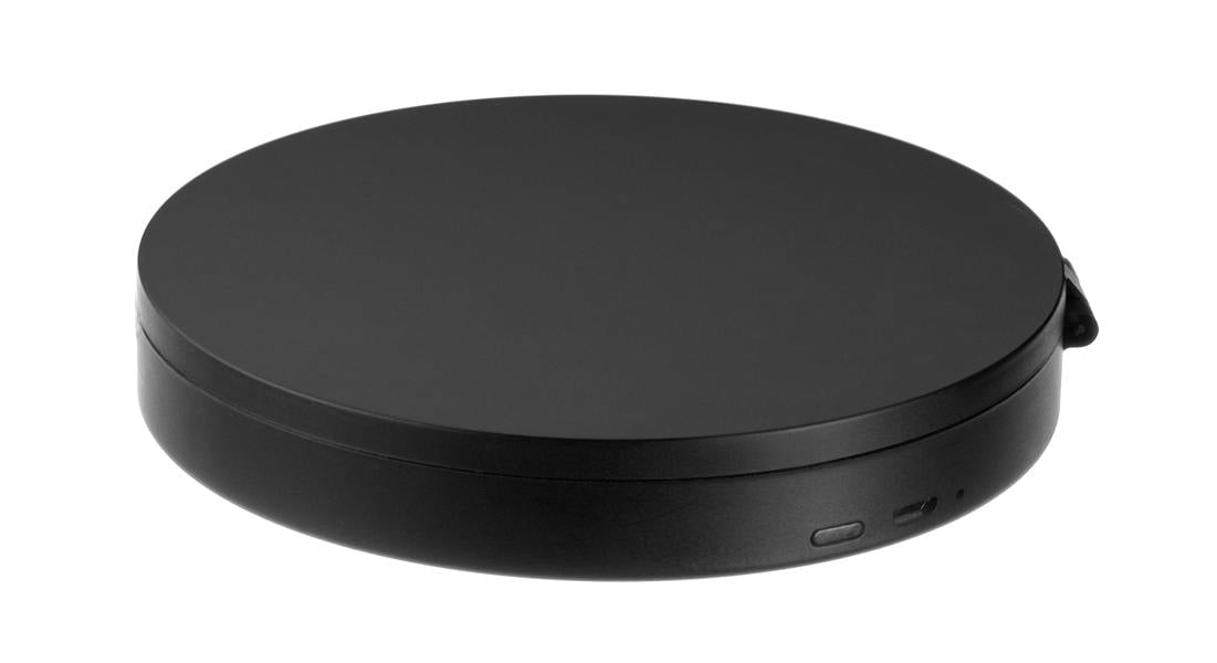 Smedbo Matt Black Foldable Portable Travel LED Mirror (120mm) with 7x Magnification for Makeup Shaving or Grooming