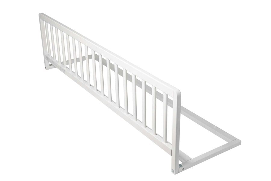 Safetots Extra Wide Wooden Bed Guard, White, 38cm High x 140cm Wide, Toddler Bedrail for Safety, Secure Child Bed Rail