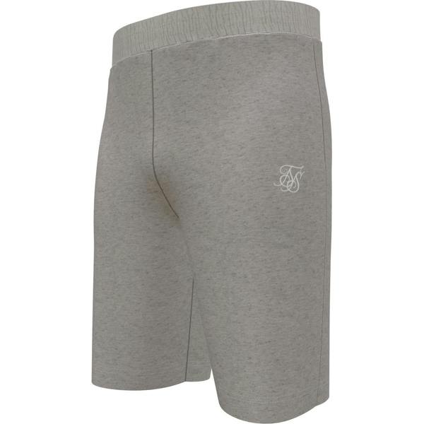 SikSilk Mens Logo Sweat Shorts - Grey Marl Marl - 