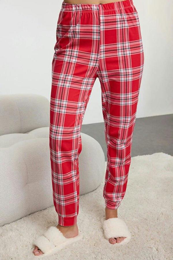 WOVCOR 2-Piece 100% Cotton Christmas Themed Knit Pajama Set