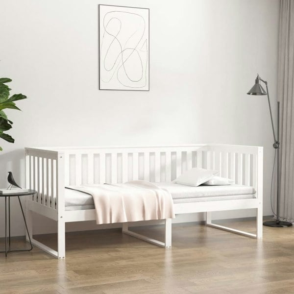 Berkfield Day Bed White 90x190 cm Solid Wood Pine