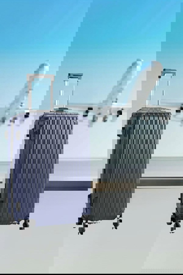 Living and Home Hardshell Spinner Wheel Luggage Travel Suitcase, 20" Blue