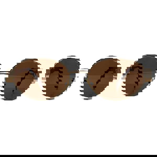 Celine Sunglasses CL40235U Metal Triomphe 28E Shiny Yellow Gold Brown Silver Mirror