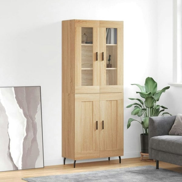 Berkfield Highboard Sonoma Oak 69.5x34x180 cm Engineered Wood