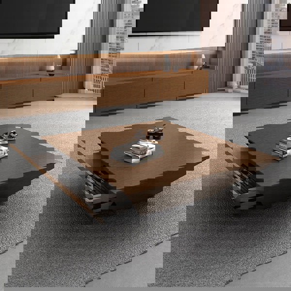 Saffron Coffee Table With Drawer, Walnut-Ritconcept-Rit Concept