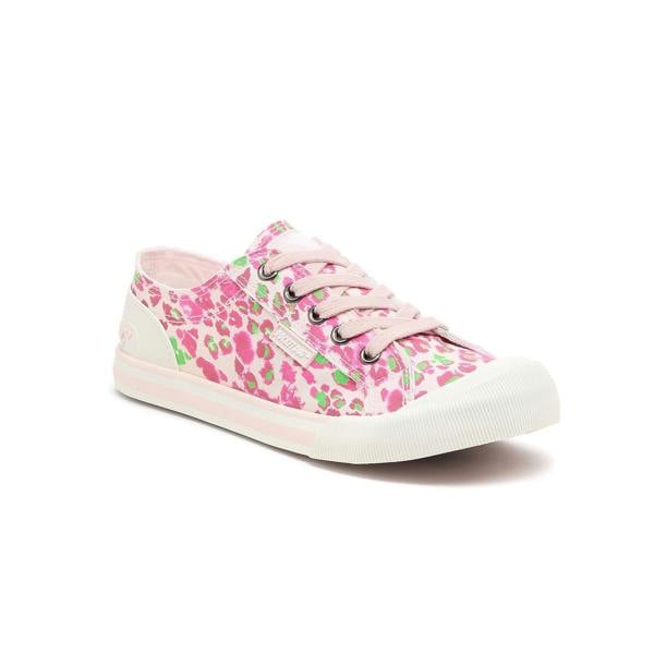 Rocket Dog JAZZIN SNAP Canvas Trainers   in  Pink