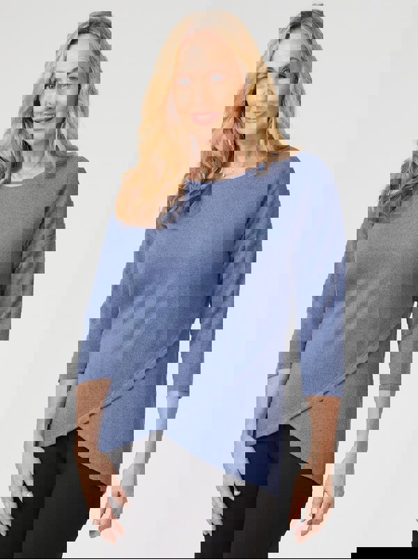 PennyPlain Cross Over Hem Tunic - Sky