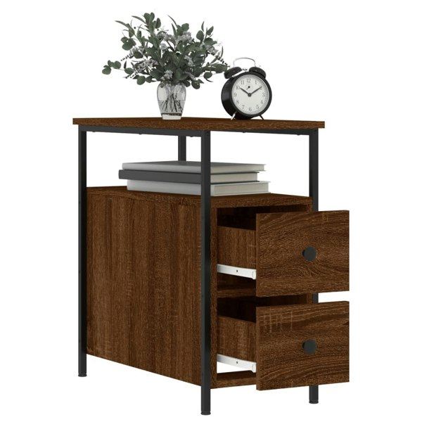 Berkfield Bedside Cabinets 2 pcs Brown Oak 30x60x60 cm Engineered Wood