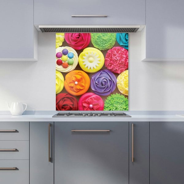Warren Reed - Designer Bright Colourful Cupcakes Kitchen Splashback