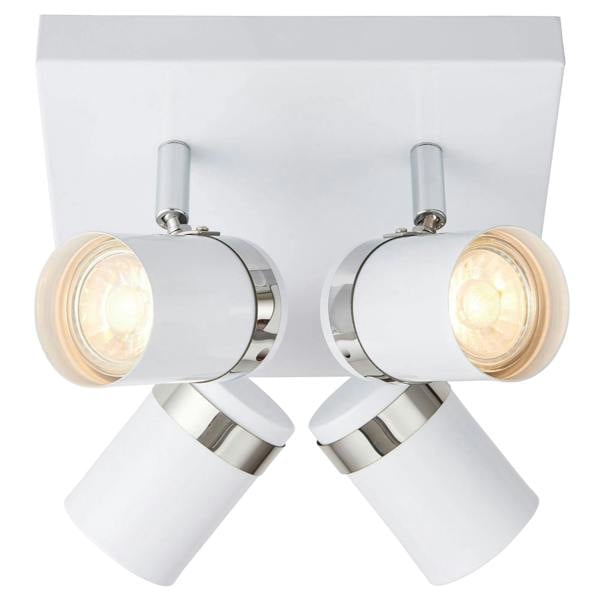 Pagazzi Lighting Camden 4 Light White Ceiling Spotlight Plate
