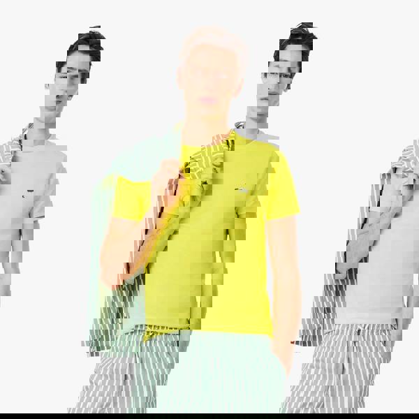 Lacoste Mens Pima Cotton T-Shirt - Yellow - 