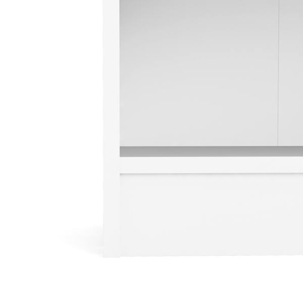 Furniture To Go Basic Tall Wide (4 Shelves) 4 Door Combination Unit in White