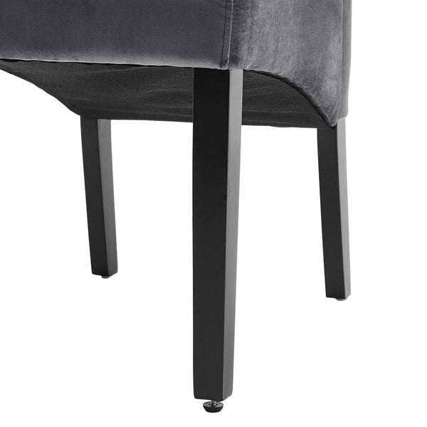 Grey Velvet High Back Dinning Chair Set of 2 Dining Chairs Living and Home