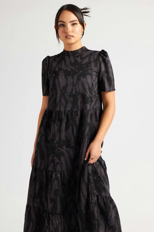 Urban Bliss Black Tie Dye Smock Dress