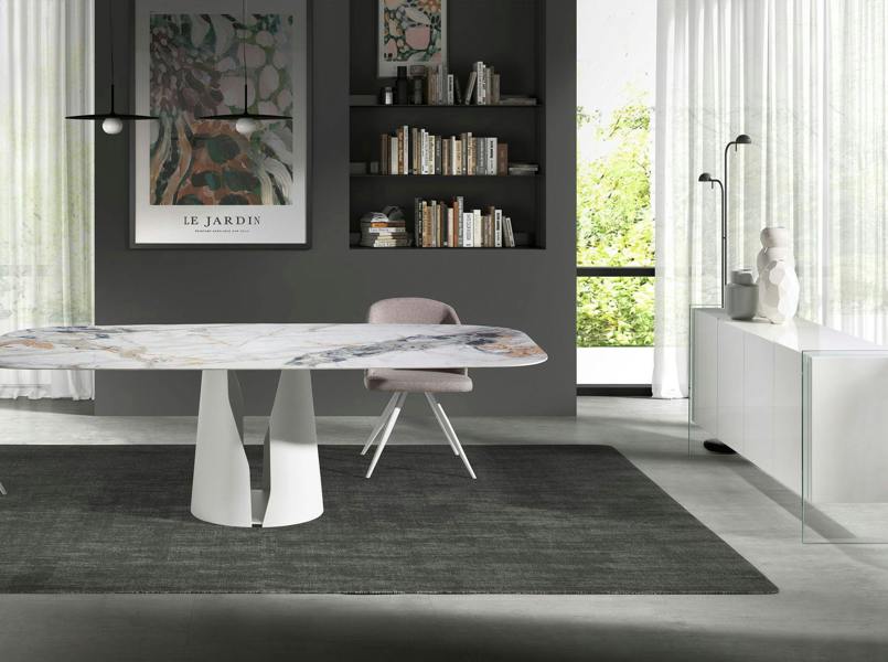 Angel Cerdá Sideboard white wood and tempered glass 3058