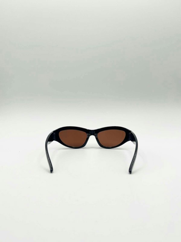 SVNX Star Racer Sunglasses in Black Brown