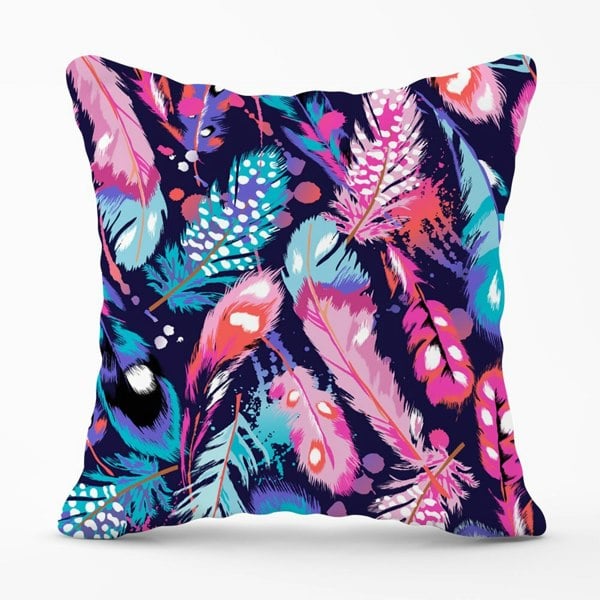 Warren Reed Beautiful Colourful Feathers Cushions