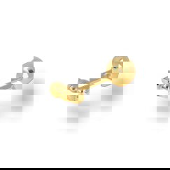 Gold Trip Tiny Treble Line Barbell Earring
