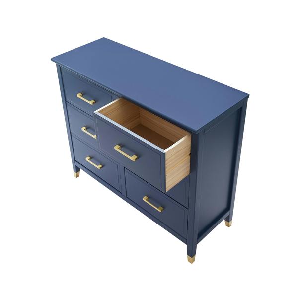 Cabinet Bits Palazzi 6 Drawer Chest Blue H90 W105 D40cm