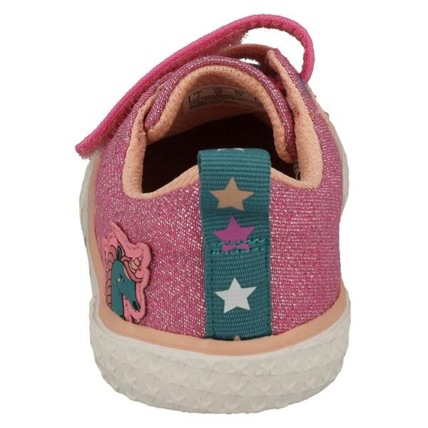 Clarks Childrens Clarks Animal Detailed Hook & Loop Canvas Shoes Foxing Play