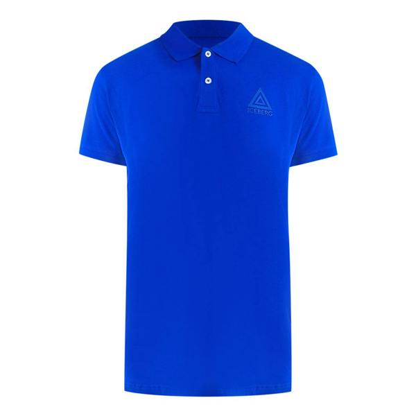 Iceberg Ice Iceberg Triangle Logo Blue Polo Shirt
