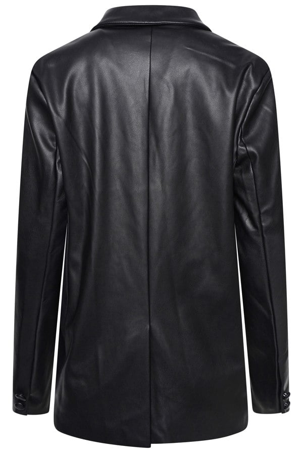 Fawn Trisha Faux Leather Jacket - Black