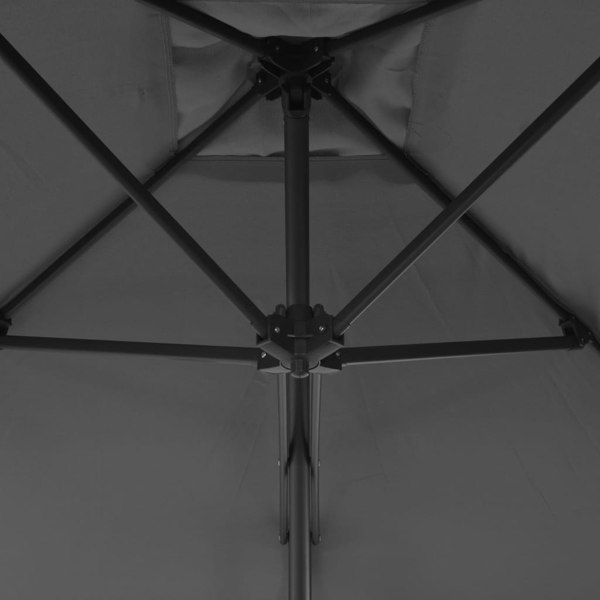 Berkfield Outdoor Parasol with Steel Pole 250x250 cm Anthracite