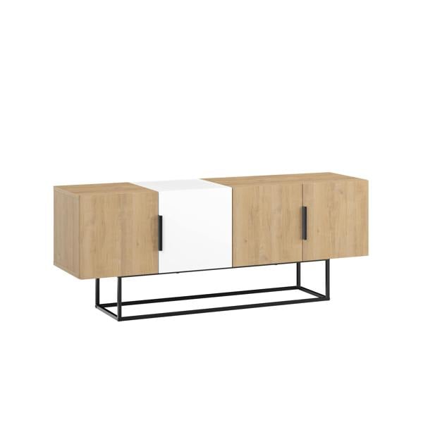 Decortie Tontini Modern TV Unit Multimedia Centre with Storage TV Cabinet 140cm