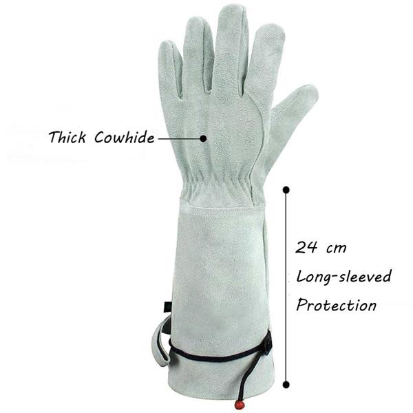 Leaper Long-sleeved Leather Gardening Gloves
