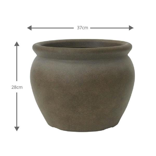 Verona Small Belly Plant Pot 37x28cm 23L – Vintage Brown