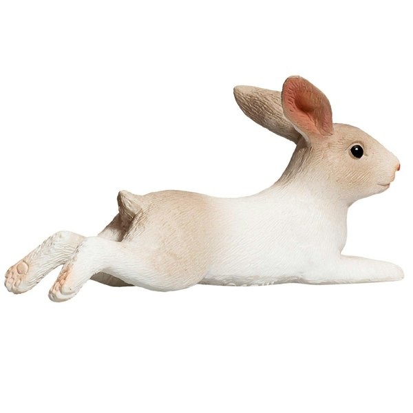 Mojo Fun Rabbit Lying Wildlife Toy Figure 6 cm Length Approx - 387142