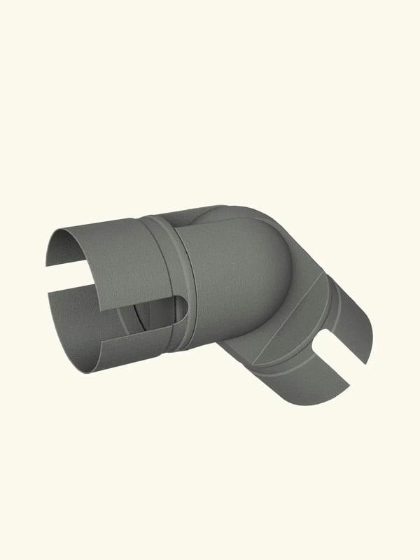 The Luddington textured grey adjustable elbow connects two 40mm metal poles