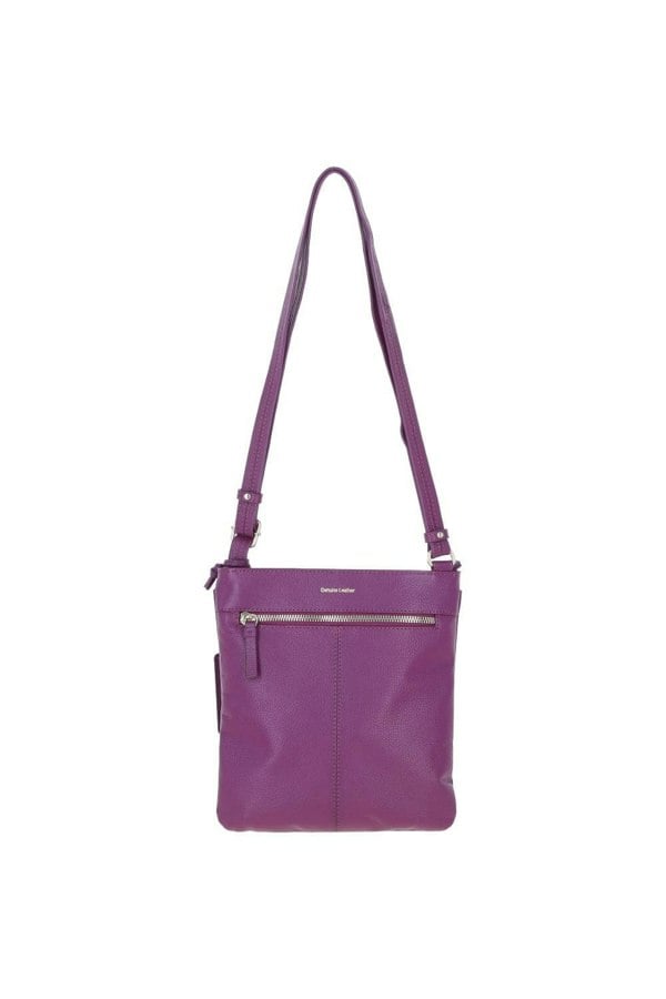 Ashwood Curve Zip Top Leather Cross Body Bag: 64640/curve