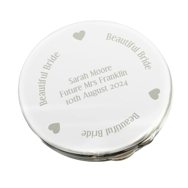 Personalised Memento Company Personalised Beautiful Bride Compact Mirror
