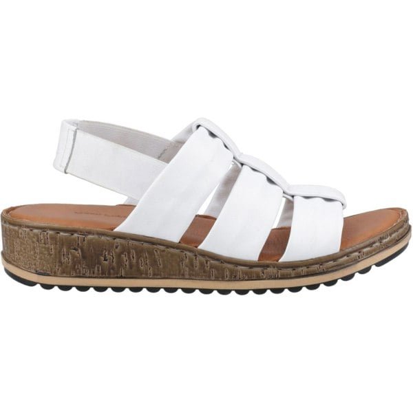 Hush Puppies Eden Wide Fit Leather Women's White Sandals