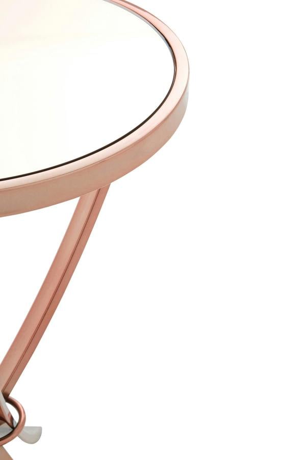 Interiors by Premier Allure Rose Gold Pinched Side Table