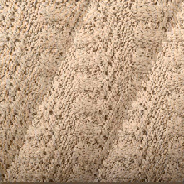 Aran Cable Button Shawl Neck Poncho - Cozy Knitwear for Women