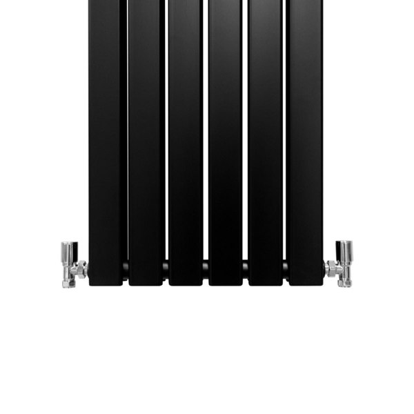 Designer Flat Panel Radiator - Matt Black (1800mm x 420mm)