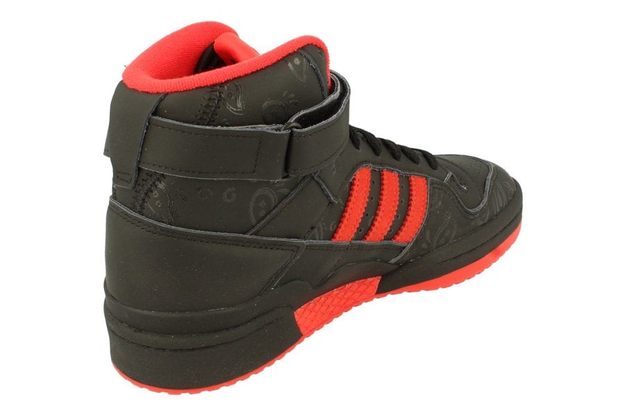 Adidas Originals Forum Hi Ksi Mens Trainers Sneakers  GW4527 - Black Black Red Gw4527 - Photo 2