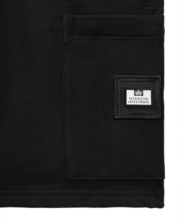 WEEKEND OFFENDER Hawkins Jogger Shorts - Black