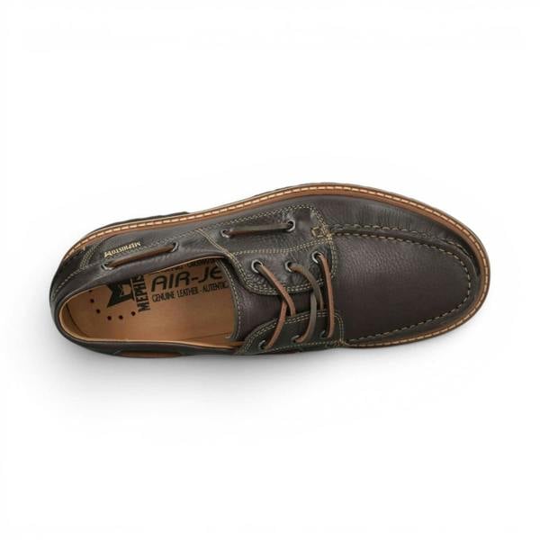 Mephisto Men's Dark Brown Leather Boat Shoes - Adrien Montana 8591