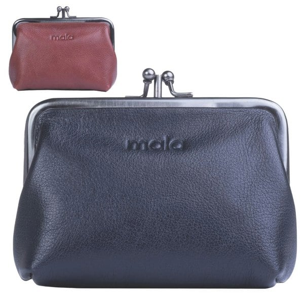 Mala Leather Bailey Leather Double Frame Clasp Purse