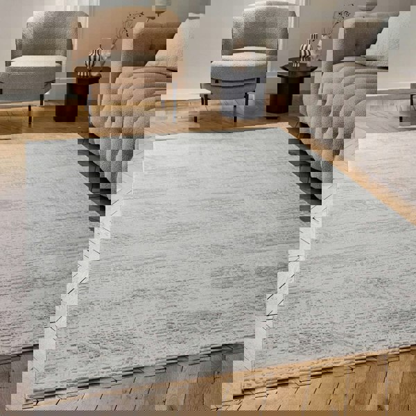 abstract rug, grey-cream colours, anti-allergic, and non-static properties