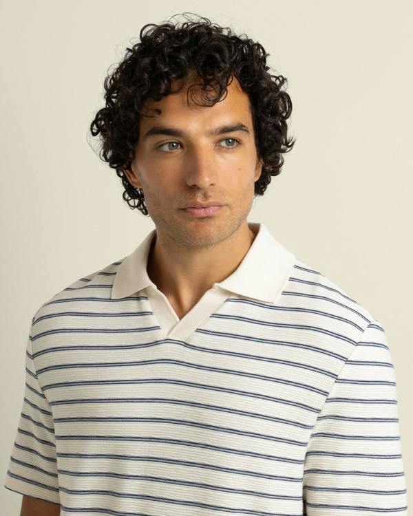 Larsson & Co Bergen - Textured Stripe Polo Shirt