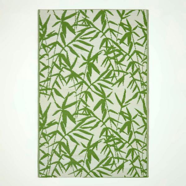 HOMESCAPES Outdoor Rug Luxury Waterproof Reversible Recycled, For Garden, Zena Tropical